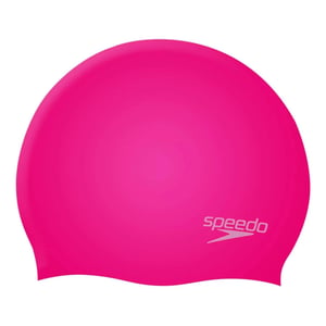 Speedo dječja jednobojna oblikovana silikonska kapa za plivanje - za suhu kosu - boja Cherry Pink/Blush