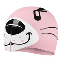 Cască de Înot din Silicon pentru Copii Speedo cu Model Motivațional - Cască pentru Învățarea Înotului care Menține Părul Uscat - Aria Blossom/Alb 7