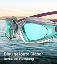 Plavecké okuliare Speedo Hydropulse Junior pre deti - Pool Blue/Chilliblue/Lghtsmoke, proti zahmlievaniu, tesniace, unisex 9