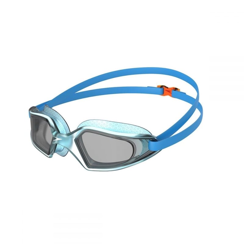 Plavecké okuliare Speedo Hydropulse Junior pre deti - Pool Blue/Chilliblue/Lghtsmoke, proti zahmlievaniu, tesniace, unisex