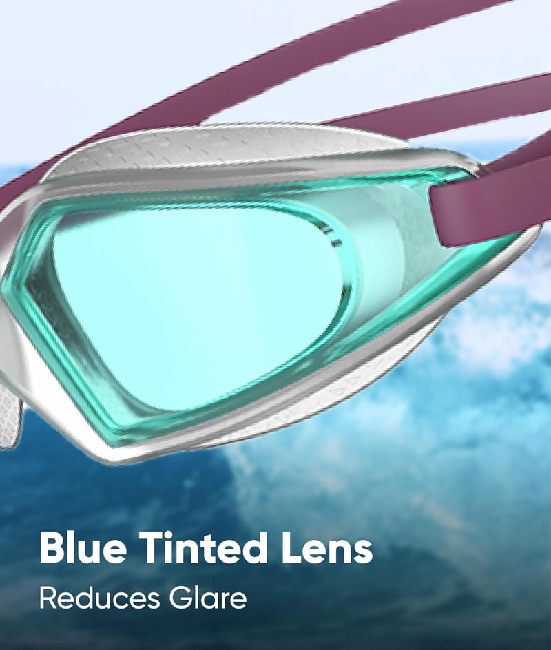 Speedo Hydropulse Junior úszószemüveg gyerekeknek - Unit size, Deep Plum/Clear/Light Blue