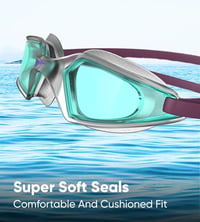 Speedo Hydropulse Junior úszószemüveg gyerekeknek - Unit size, Deep Plum/Clear/Light Blue 4