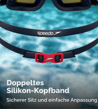 Unisex plavecké okuliare Speedo Hydropulse – Ardesia/Cool Grey/Chrome, nastaviteľný dizajn, pohodlné nosenie 6