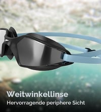 Unisex plavecké okuliare Speedo Hydropulse – Ardesia/Cool Grey/Chrome, nastaviteľný dizajn, pohodlné nosenie 5