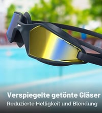 Unisex plavecké okuliare Speedo Hydropulse – Ardesia/Cool Grey/Chrome, nastaviteľný dizajn, pohodlné nosenie 3