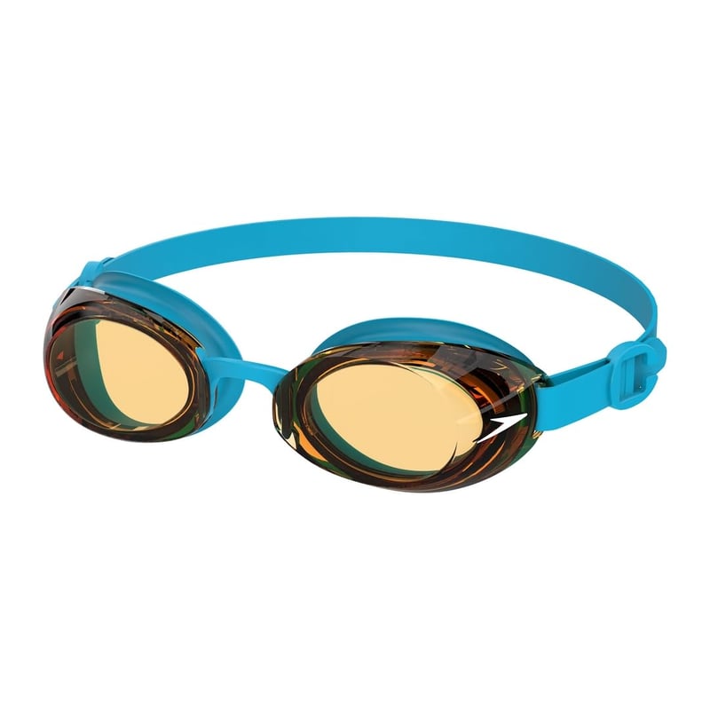 Detské plavecké okuliare Speedo Jet 2.0 – Azure Blue/Parrot, s nastaviteľným remienkom