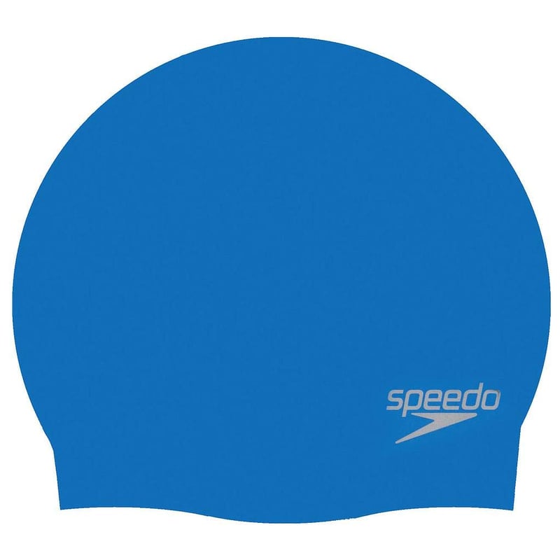 Detská silikónová plavecká čiapka Speedo Junior Plain Moulded - Udržiava vlasy v suchu - Modrá