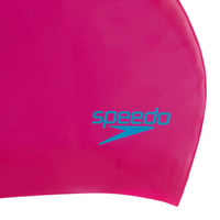 Plavecká čiapka Speedo Junior Unisex Long Hair Cap na dlhé vlasy - farba Begonia Pink/Lapis Blue, protišmyková, univerzálna veľkosť 8