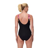 Costum de baie întreg pentru femei Speedo Print Luna Lustre, negru, mărimea 40 3