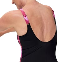 Costum de baie întreg pentru femei Speedo Print Luna Lustre, negru, mărimea 40 4