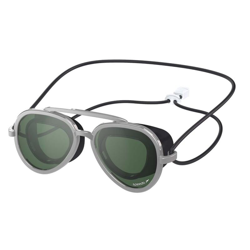 Detské zrkadlové plavecké okuliare Speedo Sunny G Mariner – strieborné/smaragdovozelené/zrkadlové, 1 ks