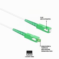 Speedoptic SC/APC - SC/APC Szimplex Egymódusú FTTH Optikai Kábel 3 méter - TIM, Vodafone, Fastweb, WindTre, Tiscali kompatibilis 5