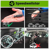 Speedwellstar Autó Kutyarács Csomagtartóhoz Univerzális Állítható Fém Rács 10
