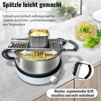 SPEENSUN Spätzle Slicer rozsdamentes acél, gumis fogantyú, mosogatógépben mosható 3
