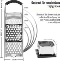 SPEENSUN Spätzle Slicer rozsdamentes acél, gumis fogantyú, mosogatógépben mosható 2