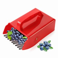 Zberač bobuľového ovocia Spesh Berry Picker s rúčkou, košík na zber malín, čučoriedok a čiernych ríbezlí - Červený 4