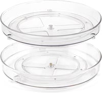 Spesh Forgó Fűszertartó Állvány, Átlátszó Műanyag Konyhai Rendszerező Tálca, 27 cm Átmérő, 2 Darabos Szett 1