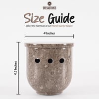 SPESHSTONES Mramorna posuda za češnjak s poklopcem, 11,4 cm, ručno izrađena posuda za pohranu češnjaka za kuhinjsku radnu ploču, održava češnjak svježim 6