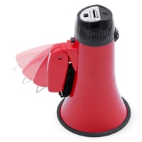 Megafon Spetebo cu sirenă roșie și curea de transport, rază de acțiune 100 m, 20x14 cm 5
