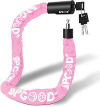 Spgood 90 cm-es Kerékpárlánc Lakat 3 Kulccsal, Vízálló Biztonsági Zár - 90 Cm, 6 Mm, Light Pink, With 3 Keys 1