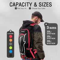 SPGOOD Kerékpáros Hátizsák 20L/25L/30L - Vízálló, Ultrakönnyű, Unisex Túrahátizsák Esővédővel és Sisaktartóval MTB Hegyikerékpárosoknak 4