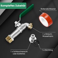 SPGOOD Kerti Csap 1/2 Hüvelyk Sárgaréz Rozsdamentes Fagyálló Tömlőcsatlakozóval Zöld Ipari Minőség 2