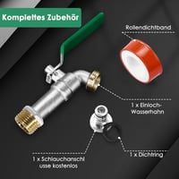SPGOOD Kerti Csap 3/4 Hüvelykes Sárgaréz Rozsdamentes Fagyálló Tömlőcsatlakozóval Zöld Kültéri Vízcsap Mosógéphez 2