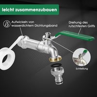SPGOOD Kerti Csap 3/4 Hüvelykes Sárgaréz Rozsdamentes Fagyálló Tömlőcsatlakozóval Zöld Kültéri Vízcsap Mosógéphez 5