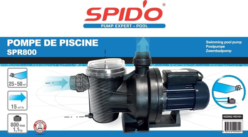 Spid'O PC800 medence szivattyú