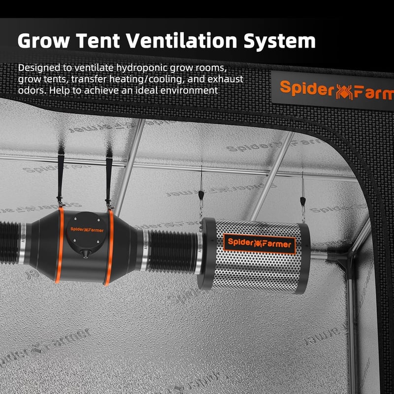 Spider Farmer 100mm Aktivált Szénszűrő Növénytermesztéshez