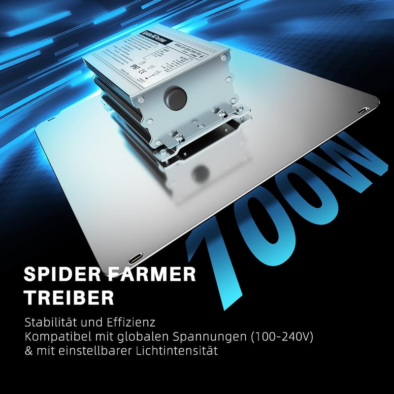 Spider Farmer SF1000D 100W LED növénylámpa, teljes spektrum, dimmelhető