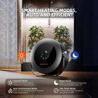 Teplovzdušný ventilátor Spider Farmer 540 W, 10 PTC výhrevných telies, 4 prevádzkové režimy, 24-hodinový časovač, inteligentná regulácia teploty, pre pestovateľské stany 3