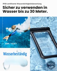Súprava vodotesných puzdier na telefón Spigen A610, 2 ks, IPX8, pre smartfóny do 8,2", pre iPhone 16/15/14/13, Galaxy S25/S24/S23 a iné telefóny, čierne 5