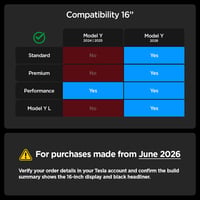 Protecție ecran din sticlă securizată Spigen Glas.tR EZ Fit pentru Tesla Model Y L, Standard, Premium 2026 și Performance 2024-2026, 16 inchi, mată, anti-amprentă, 10H+ 2