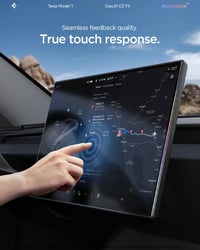 Protecție ecran din sticlă securizată Spigen Glas.tR EZ Fit pentru Tesla Model Y L, Standard, Premium 2026 și Performance 2024-2026, 16 inchi, mată, anti-amprentă, 10H+ 8