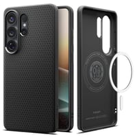 Husă Spigen Liquid Air MagFit pentru Samsung Galaxy S26 Ultra - Matte Black, carcasă din silicon negru mat, compatibilă MagSafe 1