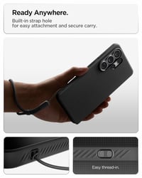 Husă Spigen Liquid Air MagFit pentru Samsung Galaxy S26 Ultra - Matte Black, carcasă din silicon negru mat, compatibilă MagSafe 9