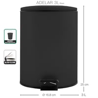Spirella Adelar kozmetikai tárolódoboz fürdőszobai rendszerezéshez - 3L, Black 3