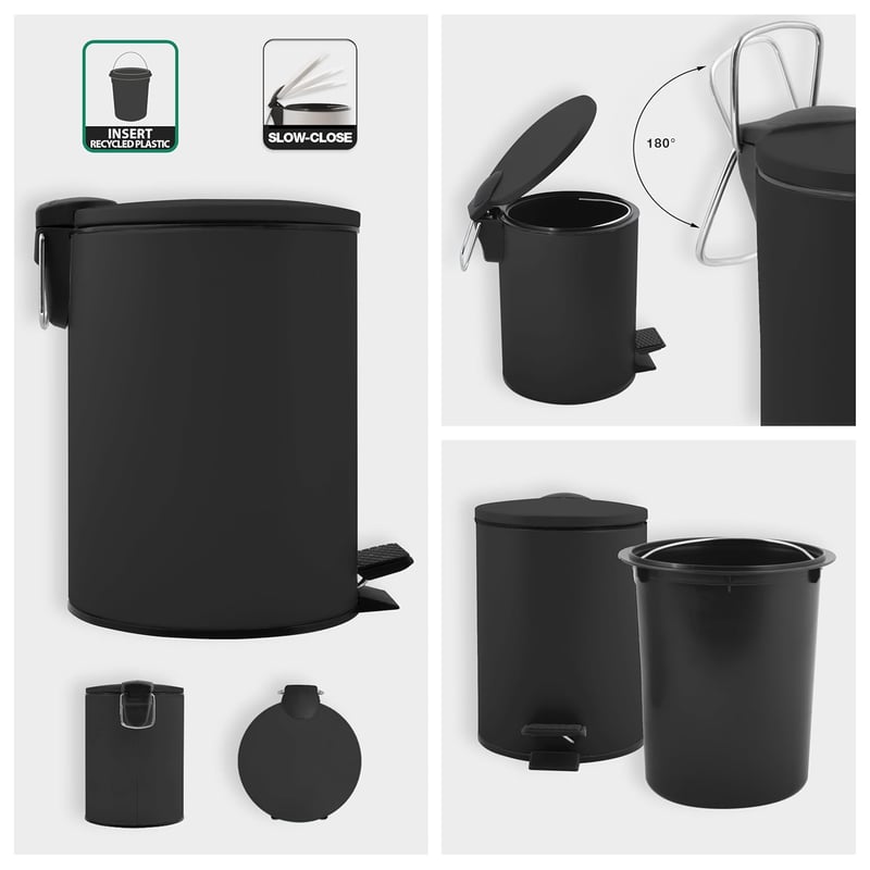 Spirella Adelar kozmetikai tárolódoboz fürdőszobai rendszerezéshez - 3L, Black