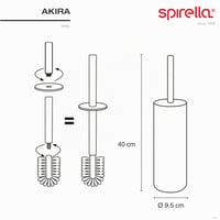 WC kefa Spirella Akira s hygienickým držiakom, tmavozelená (Vert Foncé Mat) 3