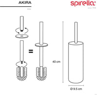 Spirella Akira WC kefe - modern fürdőszobai kiegészítő - White Mat 2