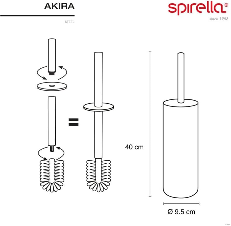 Spirella Akira WC kefe - modern fürdőszobai kiegészítő - White Mat