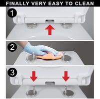 WC doska Spirella Duroplast, čierna, antibakteriálna, oválna, nehrdzavejúca oceľ, s funkciou rýchleho uvoľnenia a pomalého sklápania (Soft Close), odnímateľná 10