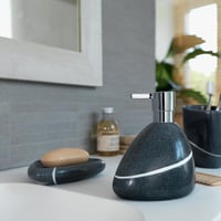 Spirella Etna Stone szappanadagoló, kő hatású, fekete-fehér, 14,5 cm - Grey / White 4