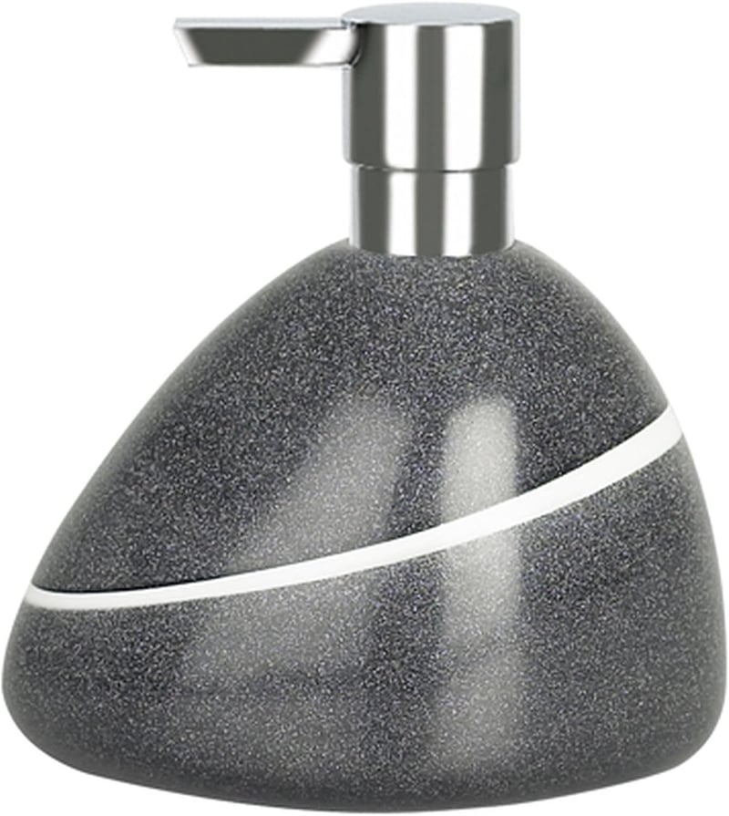 Spirella Etna Stone szappanadagoló, kő hatású, fekete-fehér, 14,5 cm - Grey / White