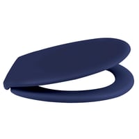 Capac WC Spirella Neela cu mecanism Soft Close, albastru închis mat, 44x37x3 cm, oval, cu balamale din ABS cromat 5