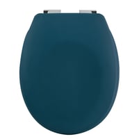 Spirella Premium ovális WC-ülőke Softclose lecsapódásgátlóval, antibakteriális Duroplast anyagból, rozsdamentes acél - Petrol matt 5
