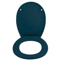 Spirella Premium ovális WC-ülőke Softclose lecsapódásgátlóval, antibakteriális Duroplast anyagból, rozsdamentes acél - Petrol matt 1