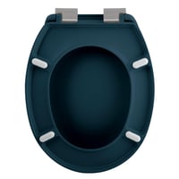 Spirella Premium ovális WC-ülőke Softclose lecsapódásgátlóval, antibakteriális Duroplast anyagból, rozsdamentes acél - Petrol matt 4