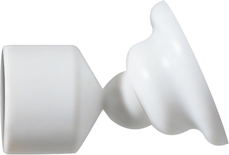 Adaptor Spirella pentru bară de perdea de duș pe perete înclinat, Ø 20 mm, alb, 1 buc.